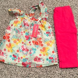 NWT girls 2T sleeveless shirt and pants